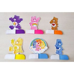 carebear decoration table centerpiece never used 6pc , kids birthday babyshower